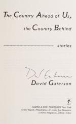 Guterson, The country ahead of us, the country behind.